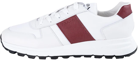 Prada Leather and Nylon Sneakers 'White Red' 4E3463_3L1K_F0YHV_F_G000 Prada Leather and Nylon Sneakers 'White Red' 4E3463_3L1K_F0YHV_F_G000