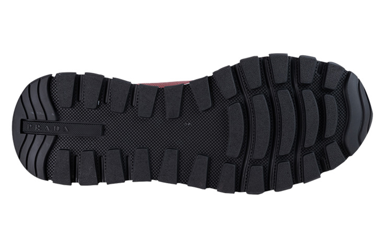 Prada Leather and Nylon Sneakers 'White Red' 圖 5