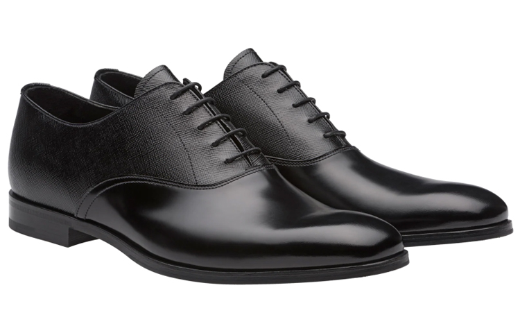 Prada Leather and Patent Leather Oxford 'Black' 圖 2