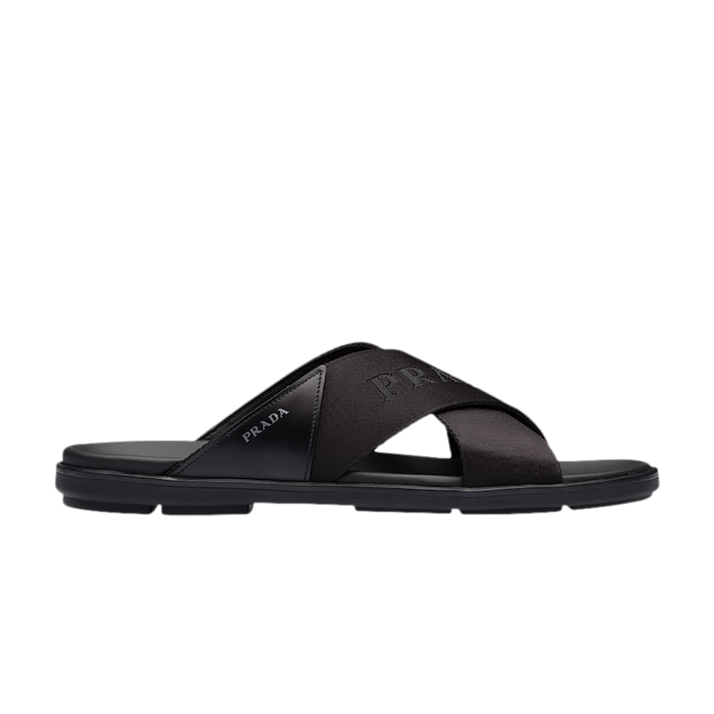 Prada Leather and Re-Nylon Sandal 'Black'
