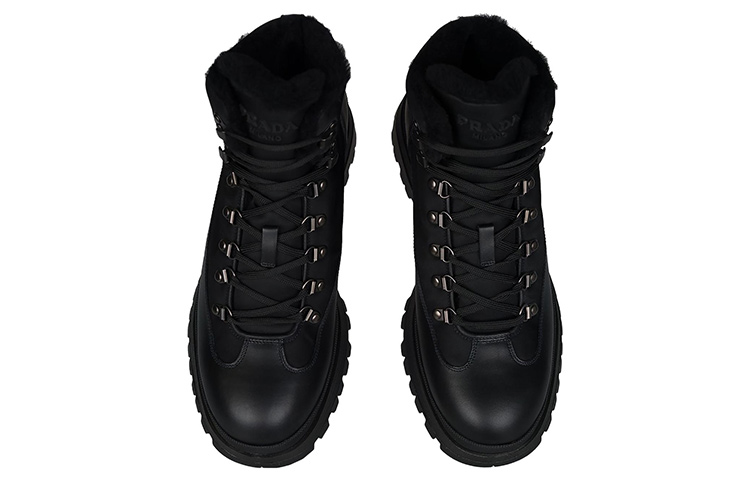 Prada Leather Ankle Boots 'Black Fashion' 圖 4