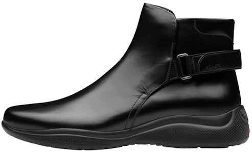 【鑑定詢問】PRADA 哑色小牛皮 皮革短靴 黑色 Buy 【鑑定詢問】PRADA 哑色小牛皮 皮革短靴 黑色