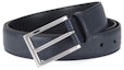 Buy PRADA Leather Belt Navy Blue with Silver Buckle 3cm Wide 2CC001-053-F0216
