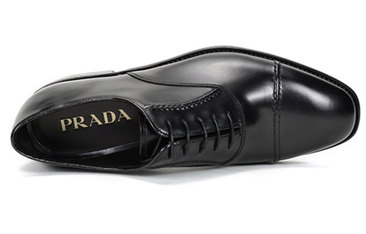Prada Leather Business Dress Shoes 'Black' 圖 5