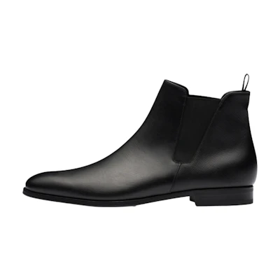 Prada Leather Chelsea Boots 'Black'