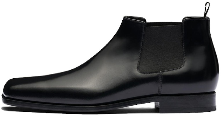 프라다 블랙 앵클 레더 첼시 부츠 (Prada Black Ankle Leather Chelsea Boots) 2TA077_055_F0002_F_X000 Buy 프라다 블랙 앵클 레더 첼시 부츠 (Prada Black Ankle Leather Chelsea Boots) 2TA077_055_F0002_F_X000