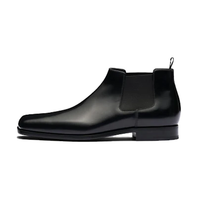 Prada Leather Chelsea Boots 'Black Ankle'