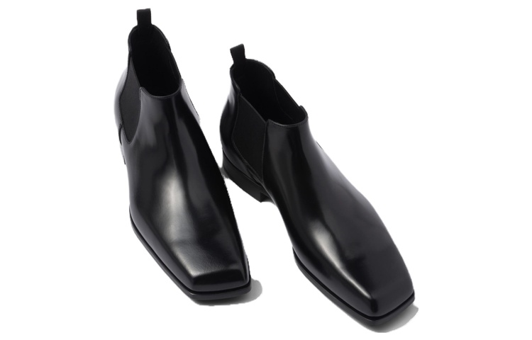Purchase Bottes en cuir Prada Chelsea ''Noir Cheville''. 2TA077_055_F0002_F_X000