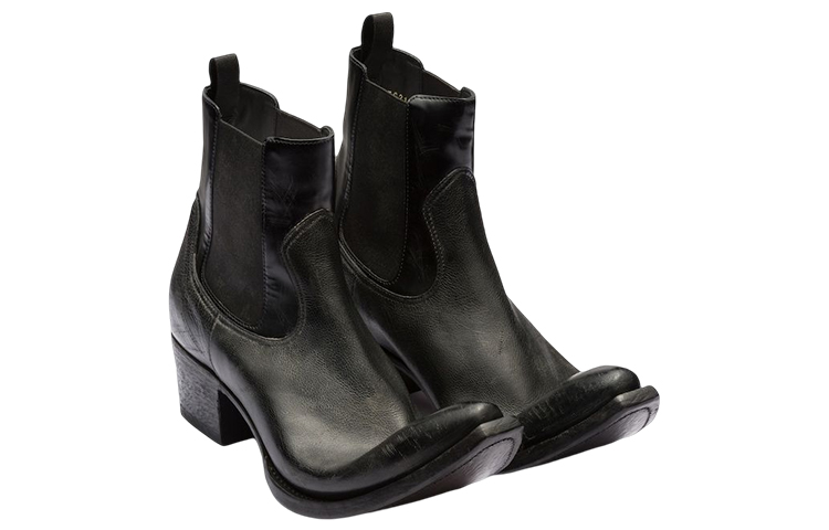 PRADA ニットブーツ PRADA Leather Upper Mid (2-2.9 in) Heel Height Boots for