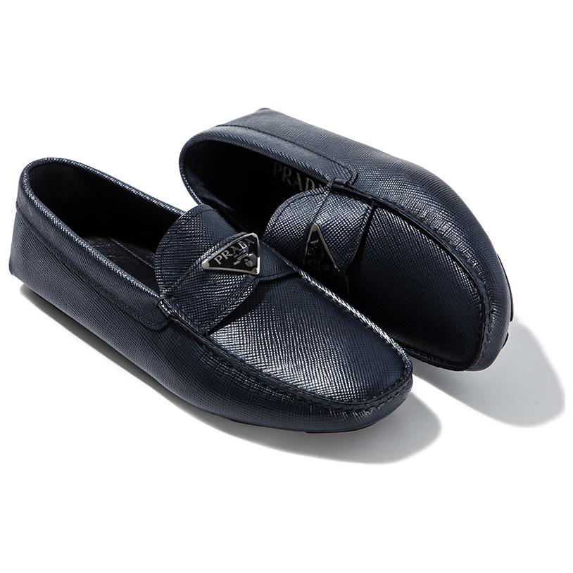 Prada Leather Driver Loafer 'Blue' 圖 2