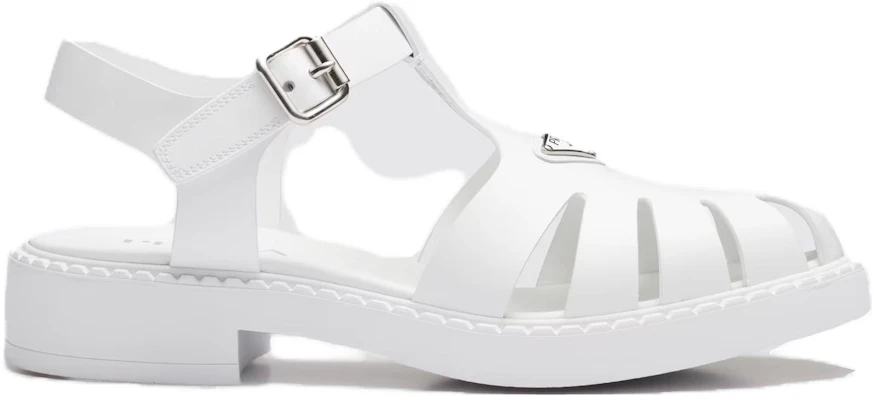 プラダ エナメル トライアングル サンダル (白) 2X3084_055_F0009 Order プラダ エナメル トライアングル サンダル (白) 2X3084_055_F0009