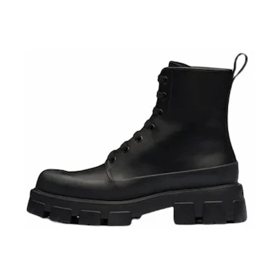 Prada Leather Fashion Ankle Boots 'Black'