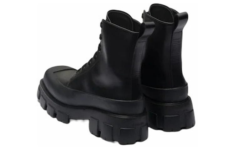 Prada Leather Fashion Ankle Boots 'Black' 圖 4