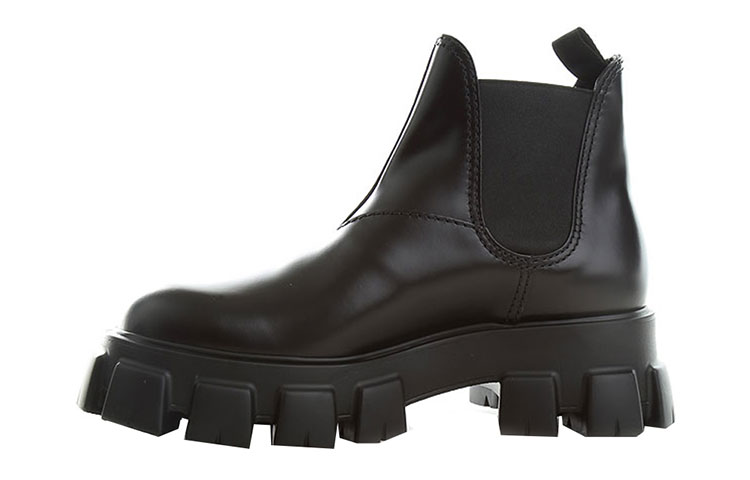 Prada Leather Fashion Ankle Boots 'Spring Summer 2021 Black'
