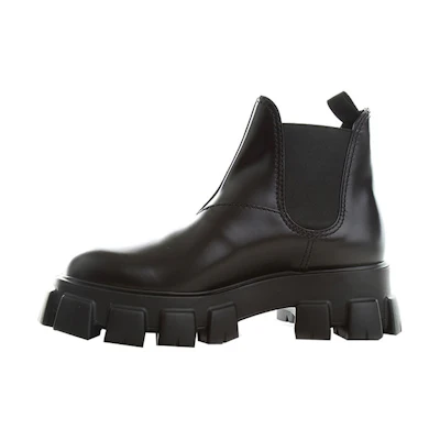 Prada Leather Fashion Ankle Boots 'Spring Summer 2021 Black'