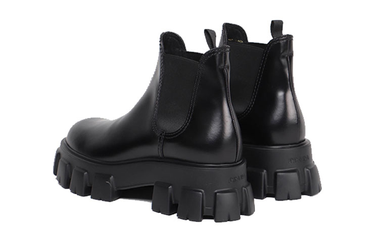 Prada Leather Fashion Ankle Boots 'Spring Summer 2021 Black' 圖 2