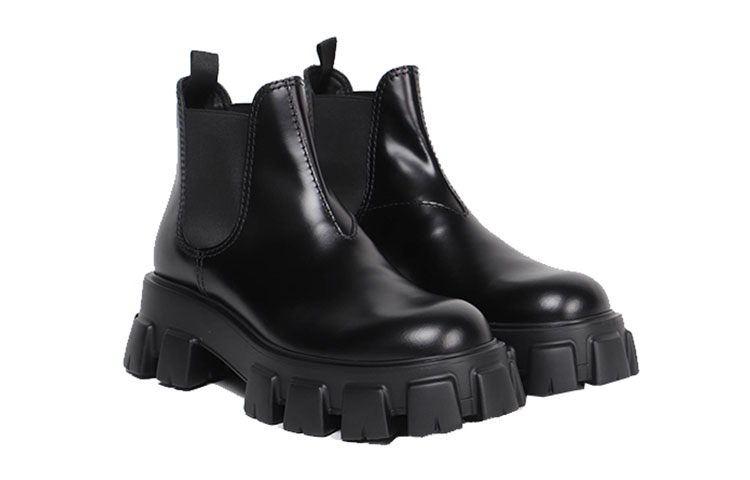 Prada Leather Fashion Ankle Boots 'Spring Summer 2021 Black' 圖 5