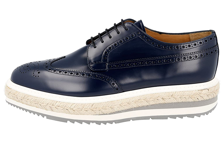 Prada Leather Fashion Mule 'Navy'