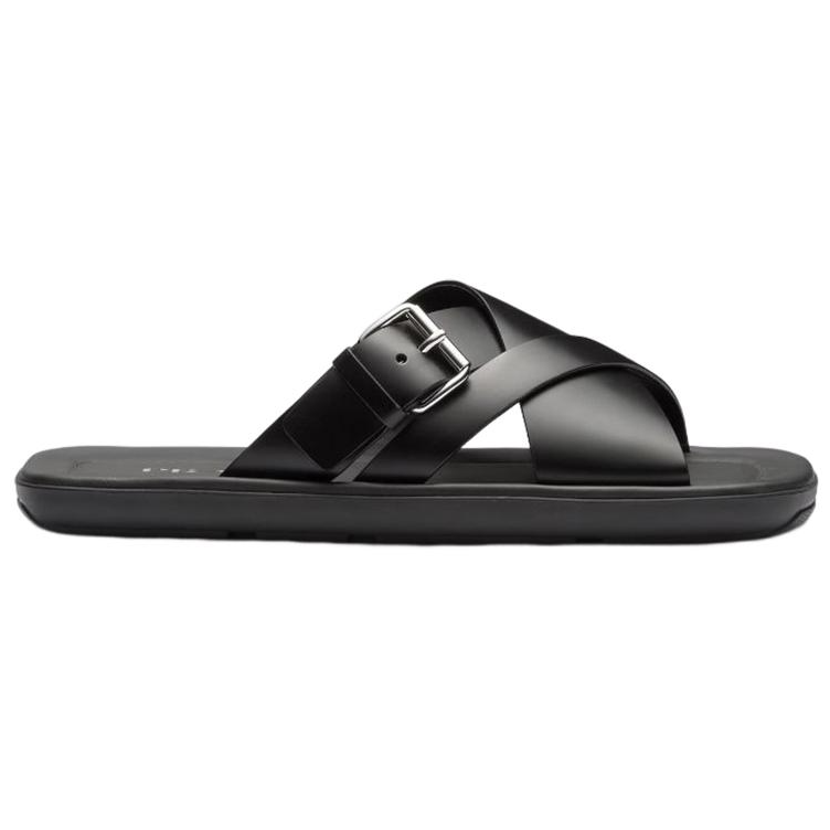 Order Prada Leren Platte Sandalen ''Zwart'' 2X3092_B4L_F0002_F_G001