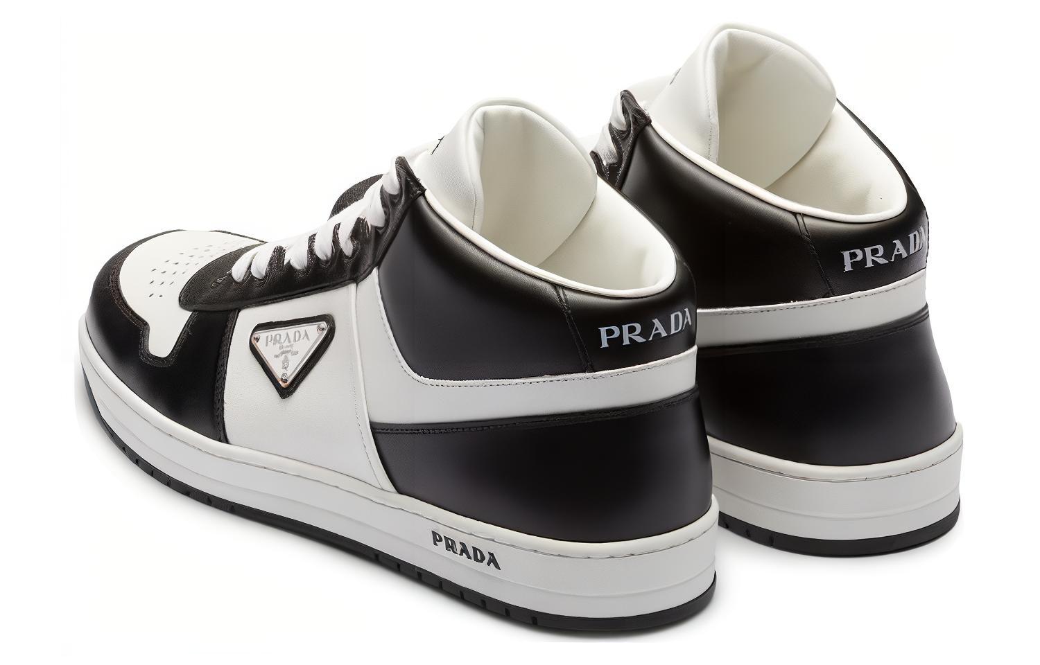 Shop Sneakers alti in pelle Prada ''Neri'' 2TE191_3LKG_F0964