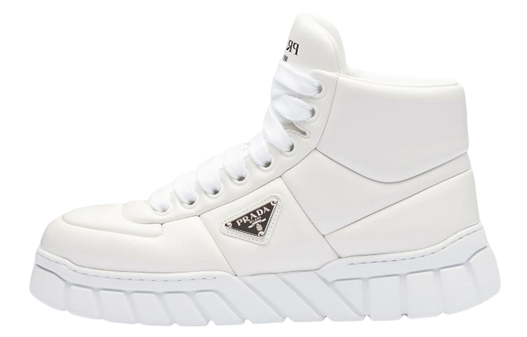 Prada Leather High-Top Sneakers 'Fashion Lace-Up White' 2TE193_2DL8_F0009