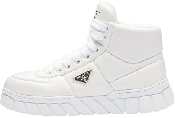 Prada Leather High-Top Sneakers 'Fashion Lace-Up White' 2TE193_2DL8_F0009 Buy Prada Leather High-Top Sneakers 'Fashion Lace-Up White' 2TE193_2DL8_F0009