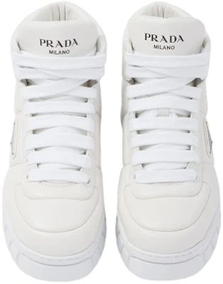 Prada Leder High-Top Sneaker ''Fashion Lace-Up Weiß'' 2TE193_2DL8_F0009 Lookbook Prada Leder High-Top Sneaker ''Fashion Lace-Up Weiß'' 2TE193_2DL8_F0009