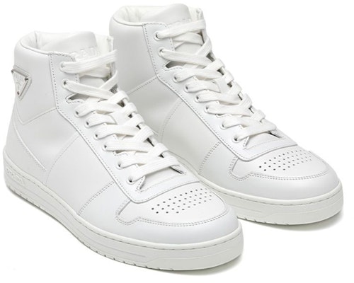 プラダ レザー ハイカットスニーカー (ホワイト) 2TE183_3LJ6_F0009 Lookbook プラダ レザー ハイカットスニーカー (ホワイト) 2TE183_3LJ6_F0009