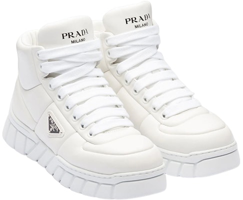 プラダ レザーハイカットスニーカー 白 (Purada Rezaa Haikattosuniikaa Shiro) 2TE193_2DL8_F0009 Order プラダ レザーハイカットスニーカー 白 (Purada Rezaa Haikattosuniikaa Shiro) 2TE193_2DL8_F0009