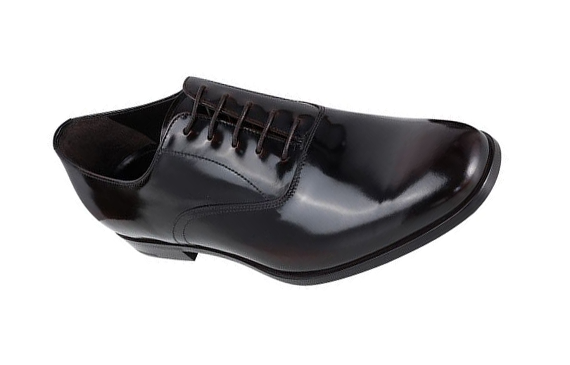 Prada Leather Lace-Up Flat Sneaker 'Brown' 圖 3