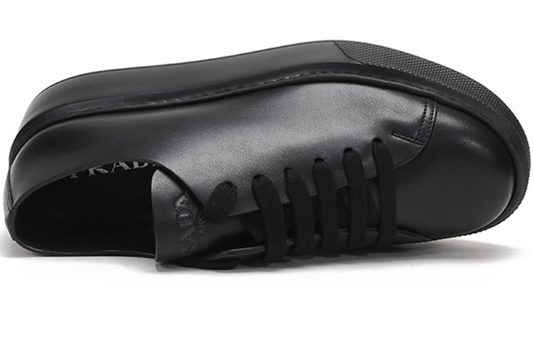 Purchase Prada Sneaker Hitam Kulit Lace-up 4E3420_3A6F_F0002