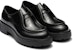Prada Kasut Sneakers Kulit Ikat Tali 'Fesyen Hitam' 2EG419_055_F0002