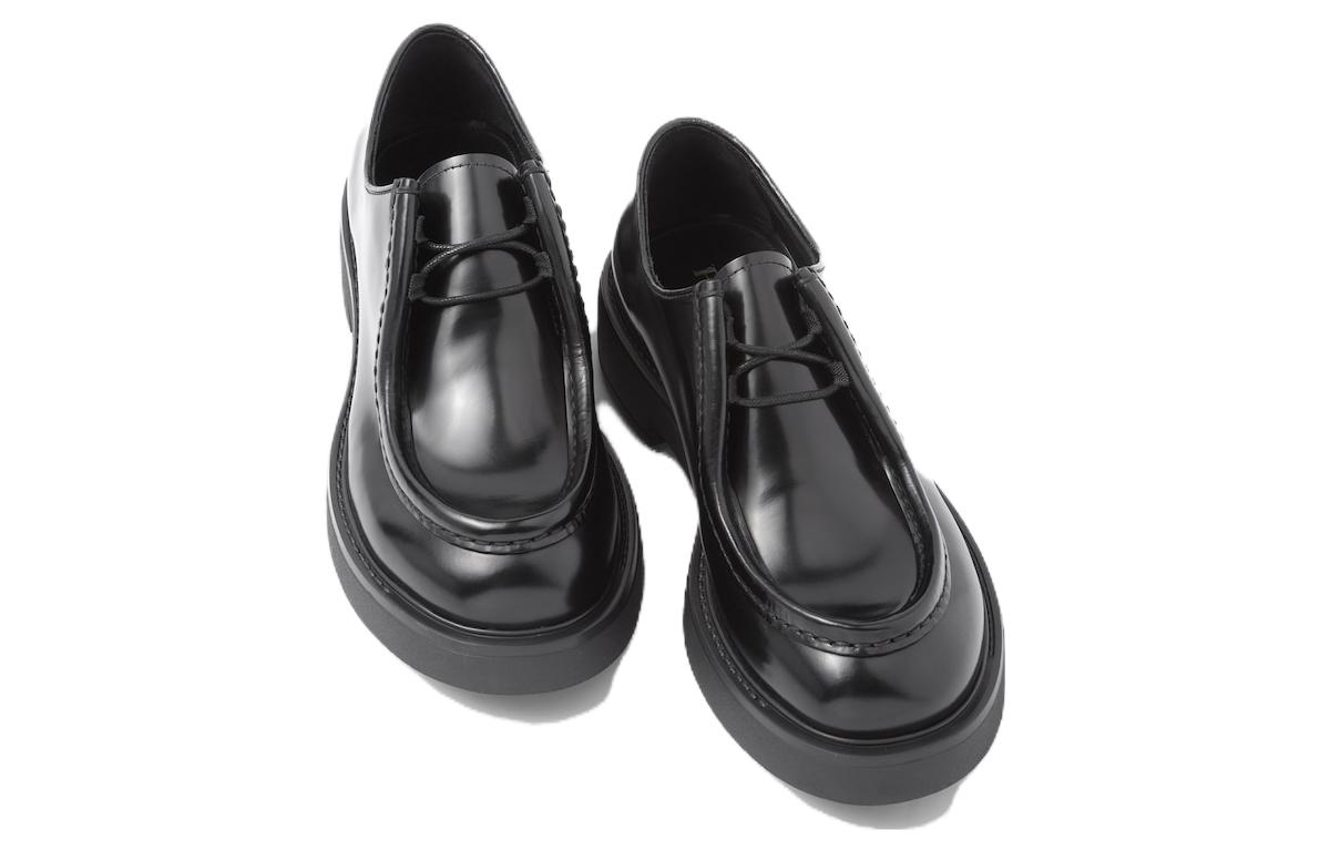 Lookbook PRADA 皮革綁帶時尚休閒鞋 男款 黑色