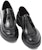 Prada Kasut Sneakers Kulit Ikat Tali 'Fesyen Hitam' 2EG419_055_F0002