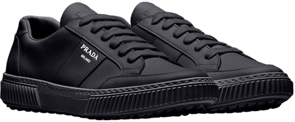 Prada Leather Lace-Up Sneakers 'Black' 4E3574_3ON8_F0002 Order Prada Leather Lace-Up Sneakers 'Black' 4E3574_3ON8_F0002