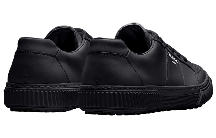 Lookbook Prada Leather Lace-Up Sneakers 'Black' 4E3574_3ON8_F0002