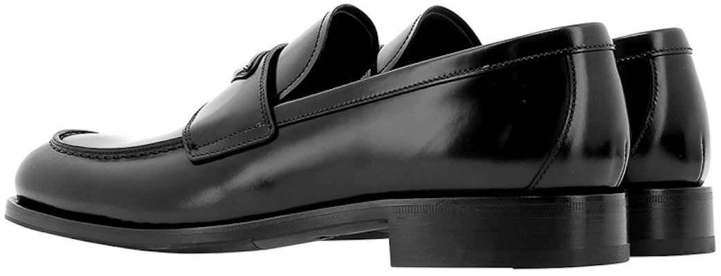 普拉达黑色标志牌皮革乐福鞋 2DB195_P39_F0002_F_X000 Shop 普拉达黑色标志牌皮革乐福鞋 2DB195_P39_F0002_F_X000