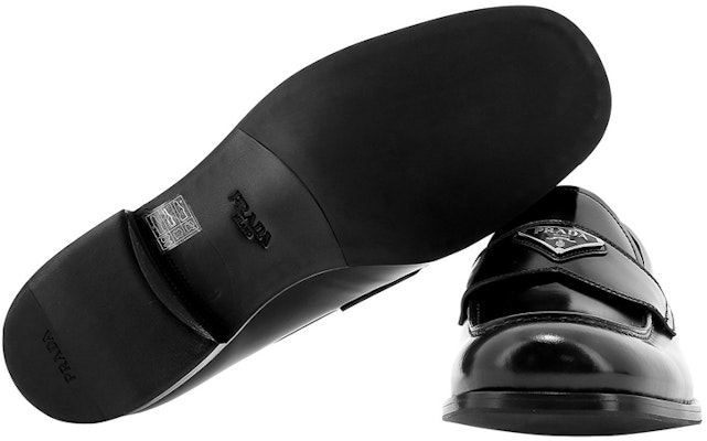 普拉达黑色标志牌皮革乐福鞋 2DB195_P39_F0002_F_X000 Purchase 普拉达黑色标志牌皮革乐福鞋 2DB195_P39_F0002_F_X000