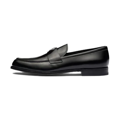 Prada Leather Loafers 'CMFT Slip-On Black'