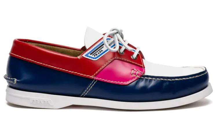 Prada Leather Loafers 'Red Blue' 圖 2