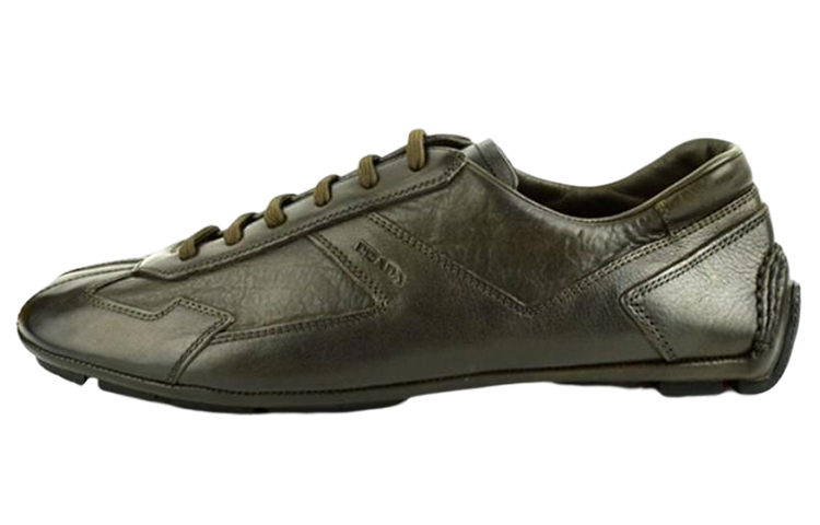 Prada Leather Logo Low Top Sneaker 'Green'