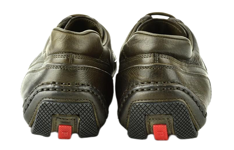 Prada Leather Logo Low Top Sneaker 'Green' 圖 3