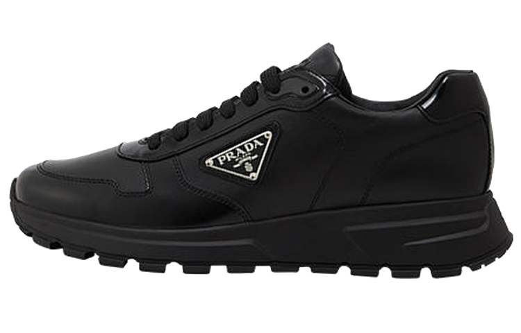 Prada Leather Low-Top Sneaker 'Black Triangle Logo' 2EE369_3LKI_F0002_F_G000