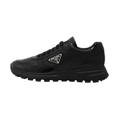 Prada Leather Low-Top Sneaker 'Black Triangle Logo'