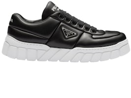 PRADA 皮革 繫帶 耐磨 低筒 運動休閒鞋 男款 黑白 Order PRADA 皮革 繫帶 耐磨 低筒 運動休閒鞋 男款 黑白