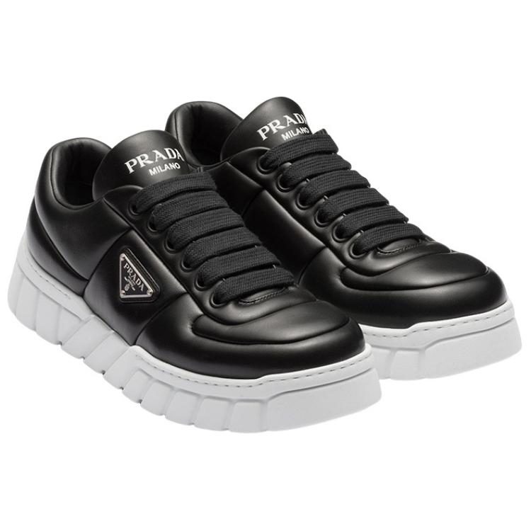 Lookbook Prada Kasut Kulit Rendah 'Hitam Putih' 2EE386_2DL8_F0632