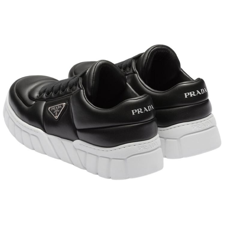 Purchase Prada Kasut Kulit Rendah 'Hitam Putih' 2EE386_2DL8_F0632