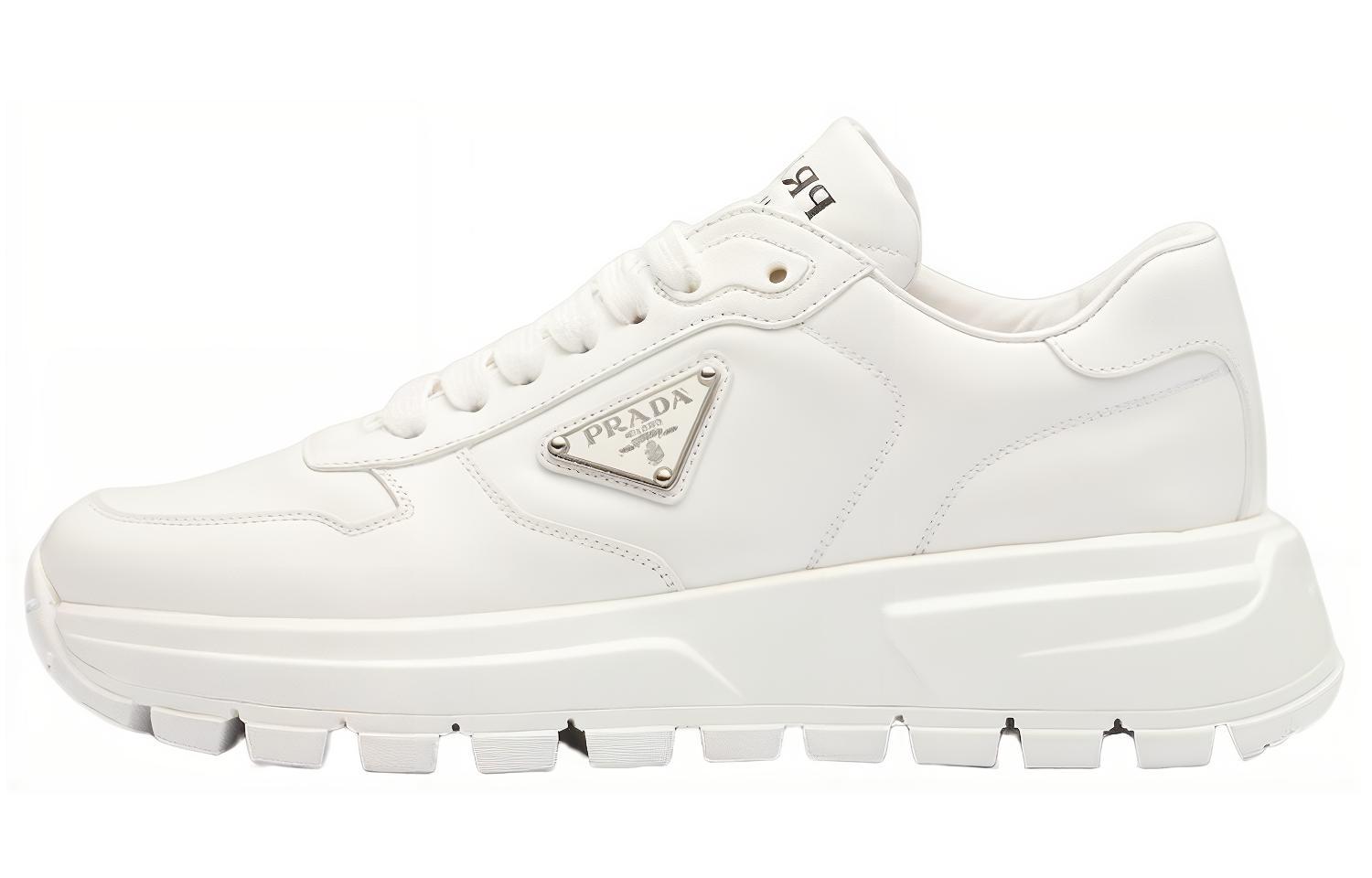 Prada Leather Low-Top Sneaker 'Logo'