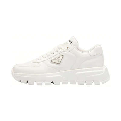 Prada Leather Low-Top Sneaker 'Logo'