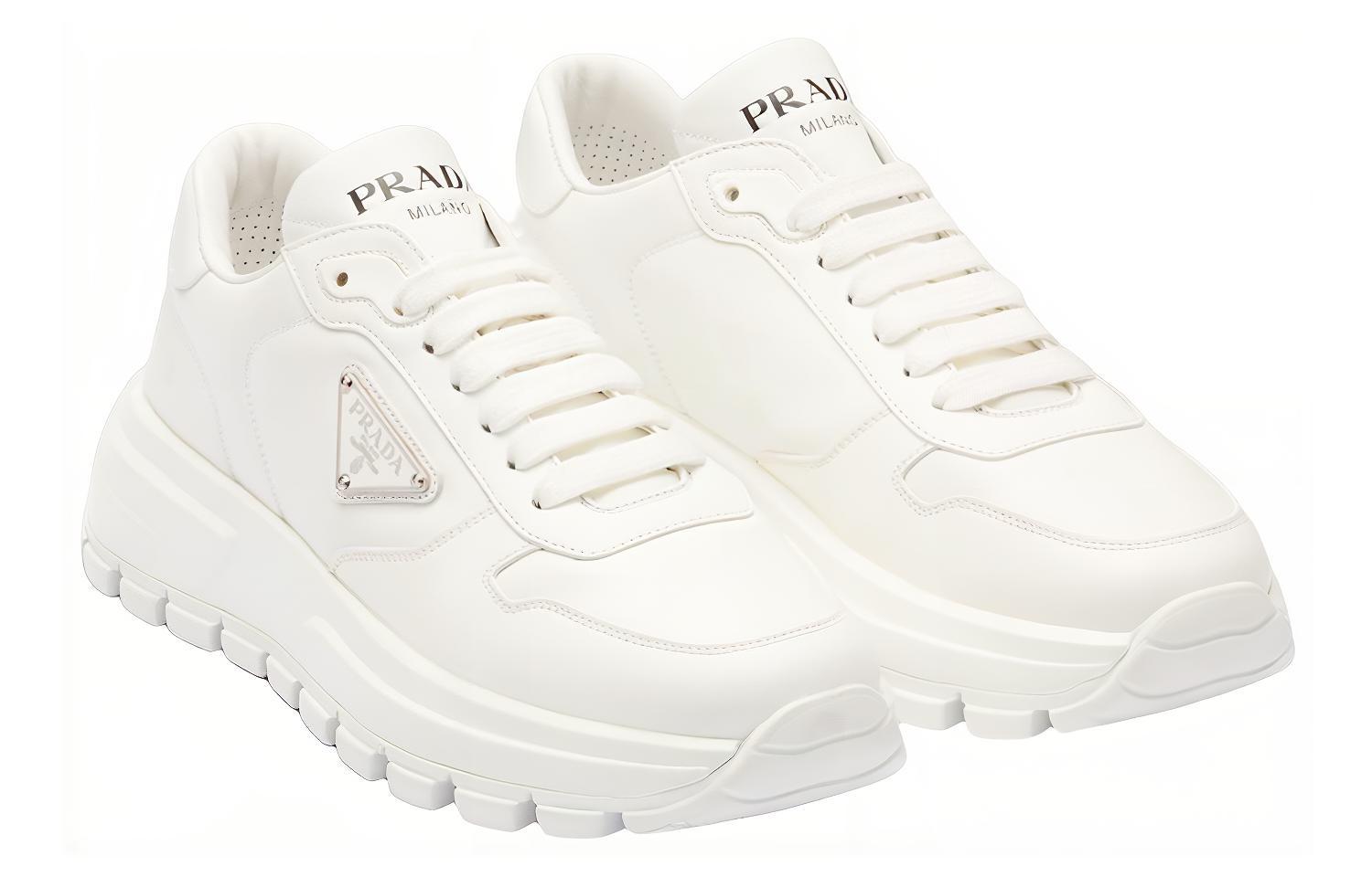 Prada Leather Low-Top Sneaker 'Logo' 圖 3